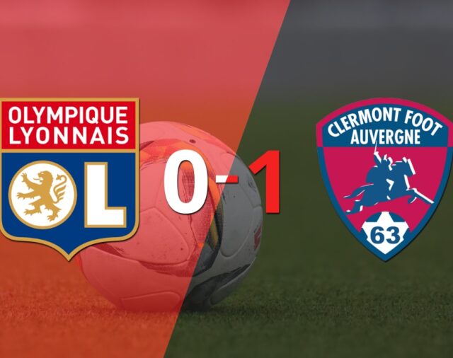 Con lo justo, Clermont Foot derrotó a Olympique Lyon en su casa