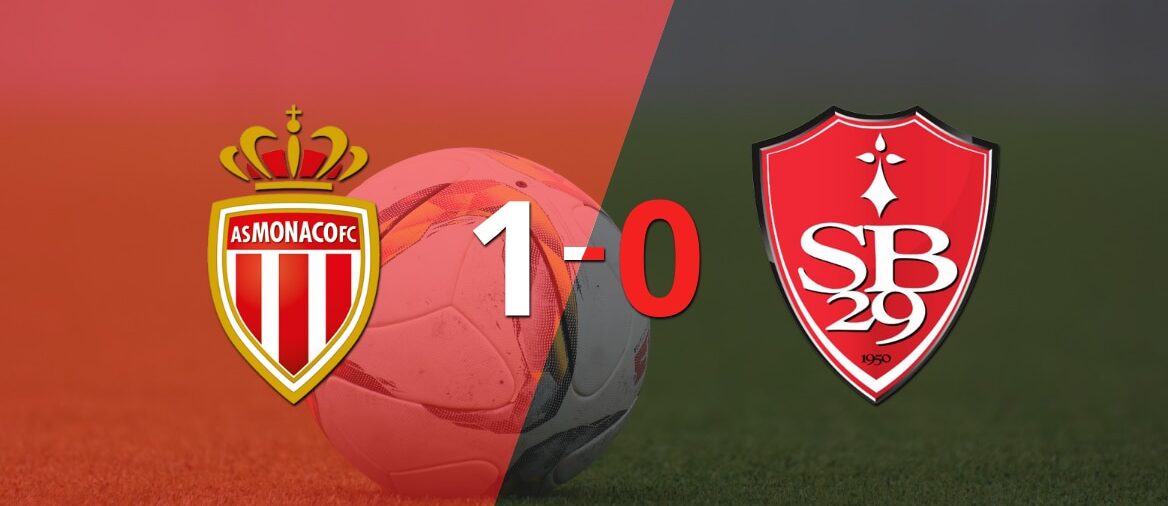 Con un solo tanto, Mónaco derrotó a Stade Brestois en el estadio Stade Louis II