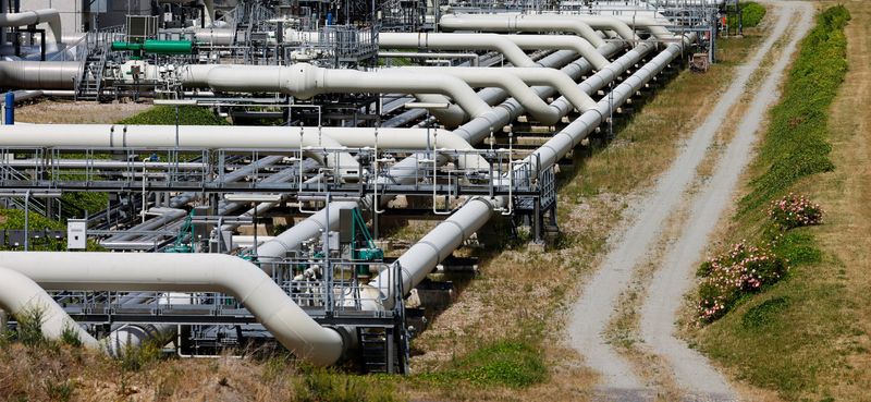 FOTO DE ARCHIVO: Una estación de compresión de gas natural del gasoducto Jagal en Mallnow, Alemania, el 13 de junio de 2022. REUTERS/Hannibal Hanschke