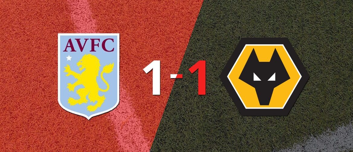 Empate a uno entre Aston Villa y Wolverhampton