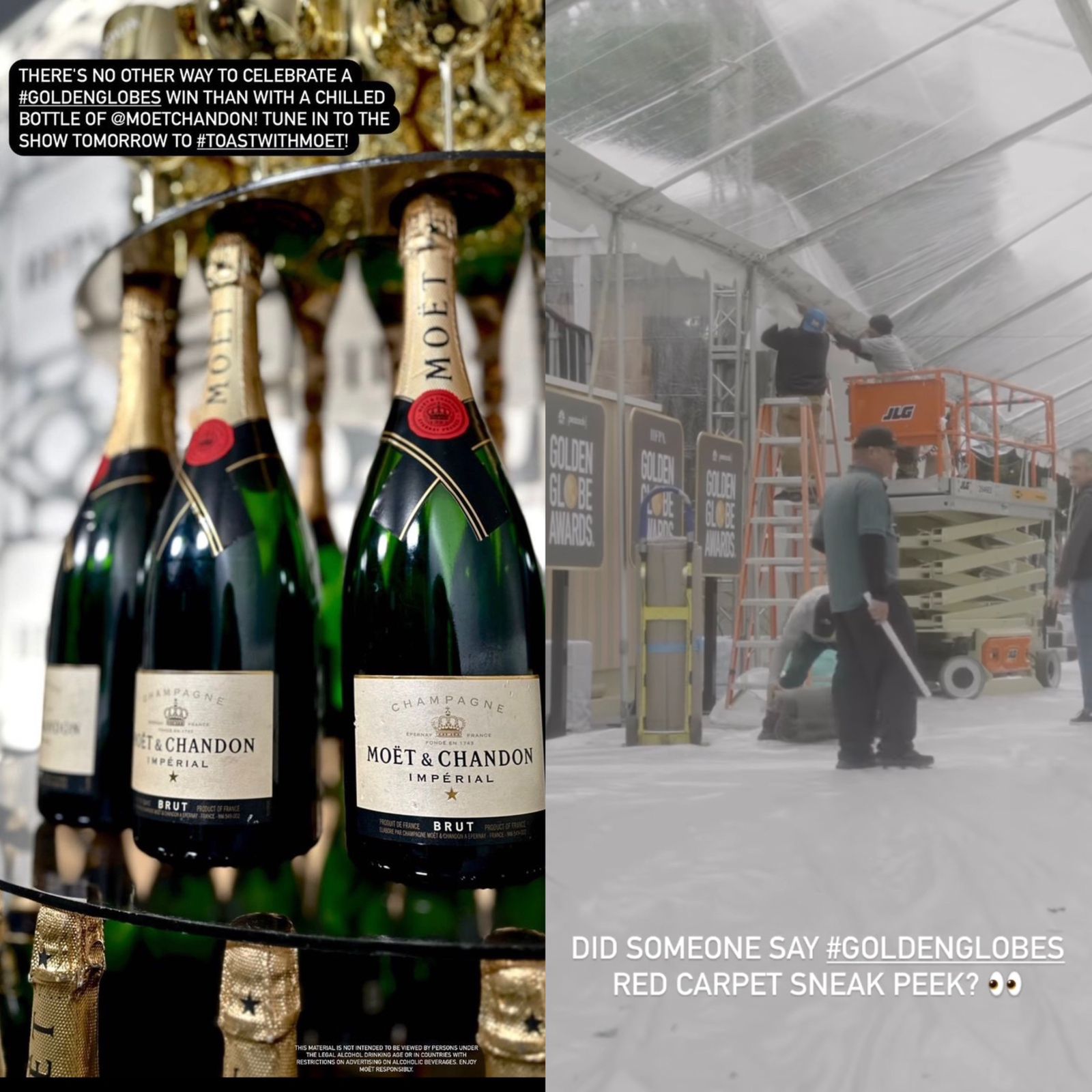 Preparativos para los Globos de Oro 2023