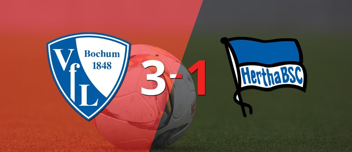 Philipp Hofmann ayudó con doblete a Bochum en victoria frente a Hertha Berlín