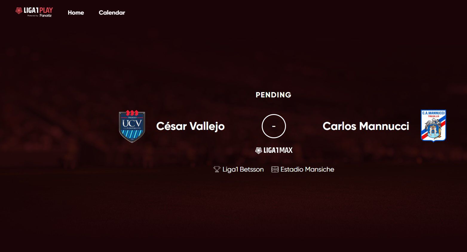 Anuncio de la transmisión del César Vallejo vs. Carlos A. Mannucci en Liga 1 Play.