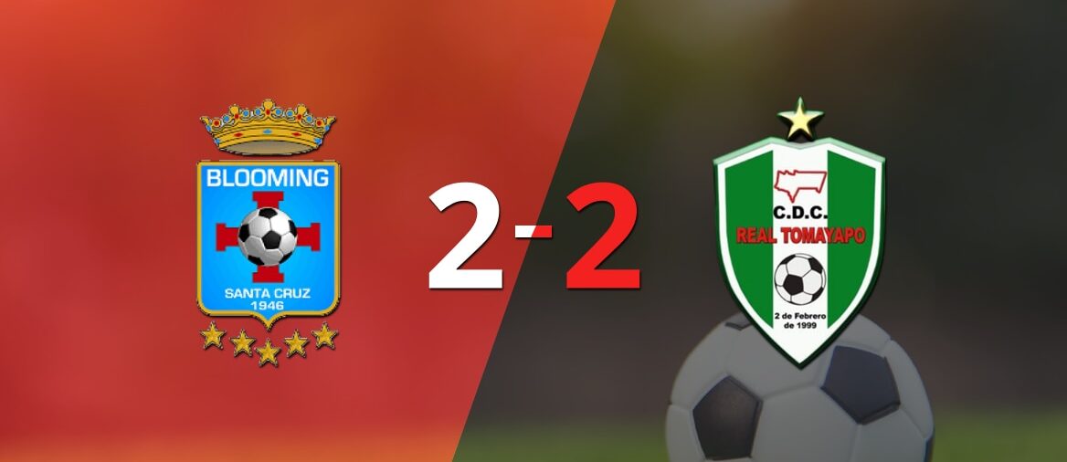 Real Tomayapo sacó un punto luego de empatar a 2 goles con Blooming