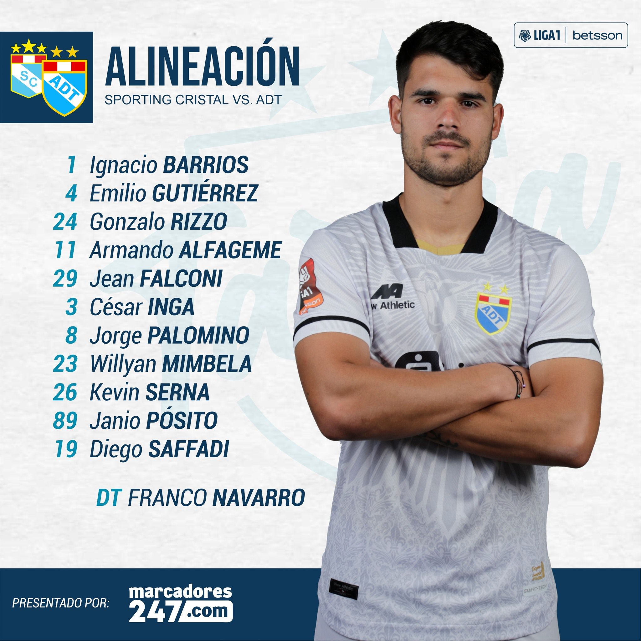 Sporting Cristal vs ADT: formación del equipo tarmeño para el duelo por la Liga 1