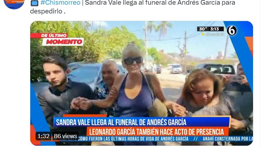 Andrés García, minuto a minuto sobre su muerte: su hijo Leonardo llegó por sorpresa al funeral