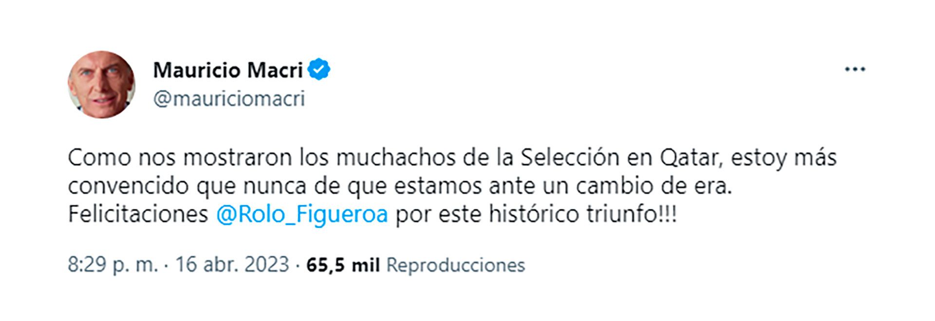 Tuit NQN Macri