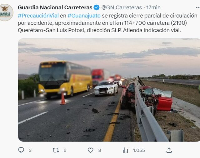 Tráfico en carreteras: se reestablece la circulación en Agua Dulce