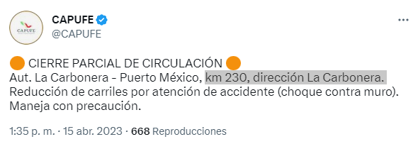 accidente. Capufe