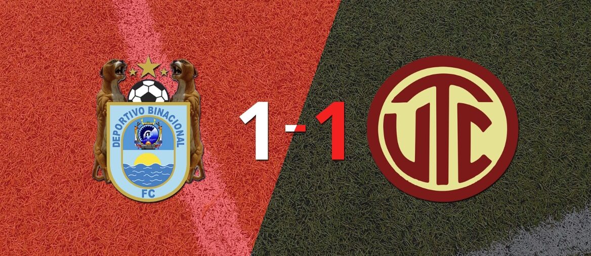 UTC logró sacar el empate a 1 gol en casa de Deportivo Binacional