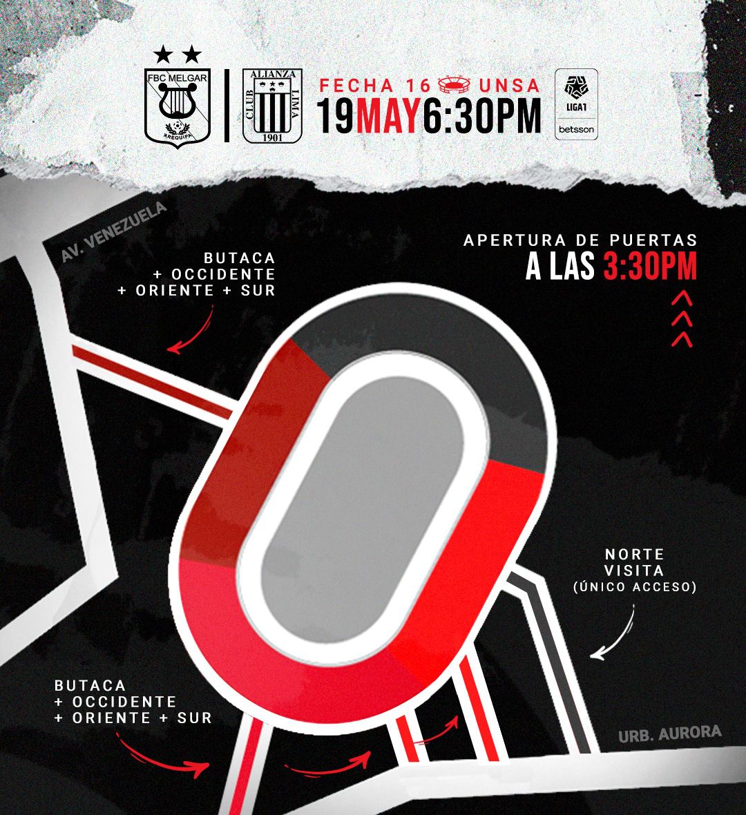 Conoce a qué hora se abrirán las puertas del recinto deportivo ubicado en Arequipa. (Foto: Melgar)