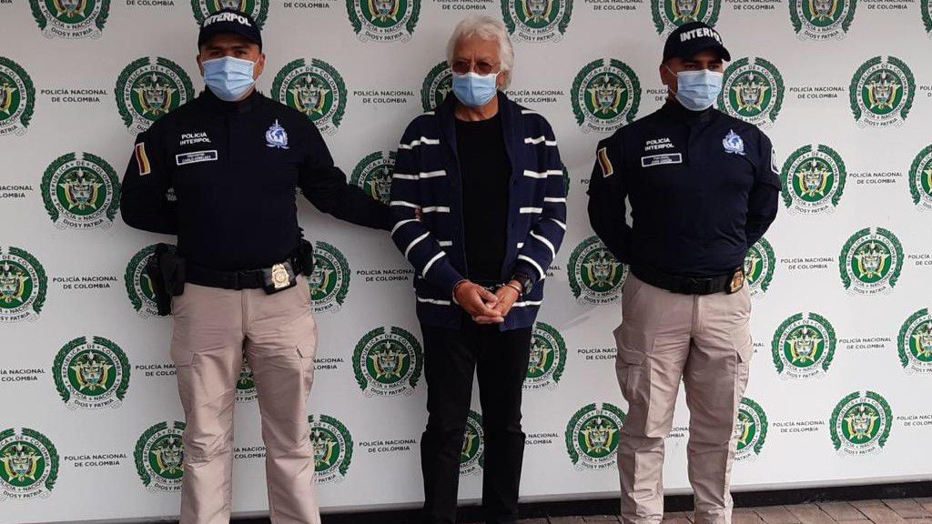 El médico y empresario fue capturado en febrero de 2021 en el norte de Bogotá. Ministerio de Defensa/Twitter.