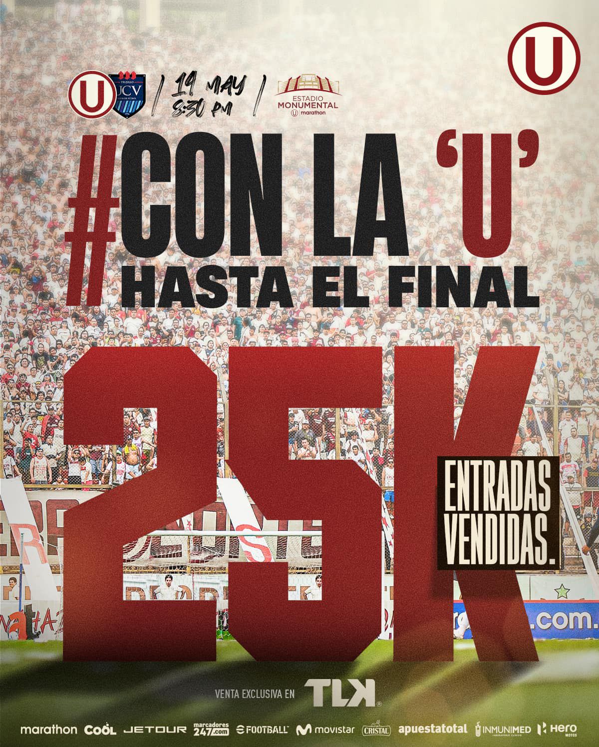 Se espera que Universitario vuelva a llenar el estadio Monumental luego de la derrota ante Alianza Atlético. (Foto: Universitario)