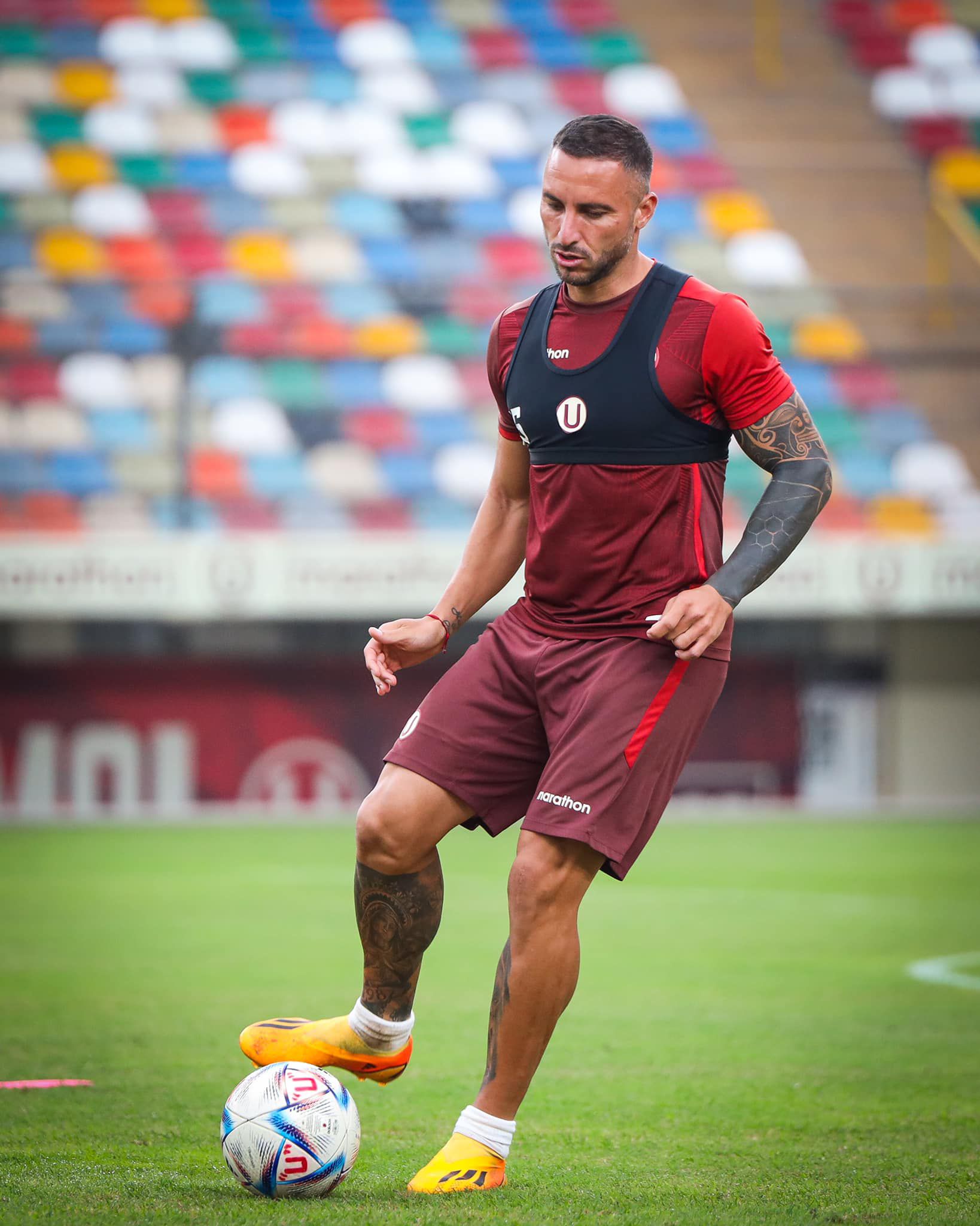 Universitario entrenó este miércoles previo al encuentro ante César Vallejo en el estadio Monumental. (Foto: Universitario)