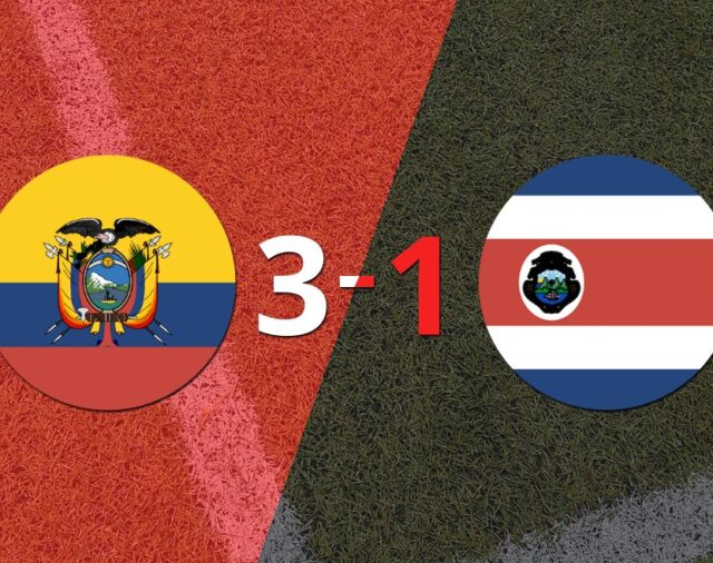Ecuador logró una victoria sólida ante Costa Rica por 3 a 1