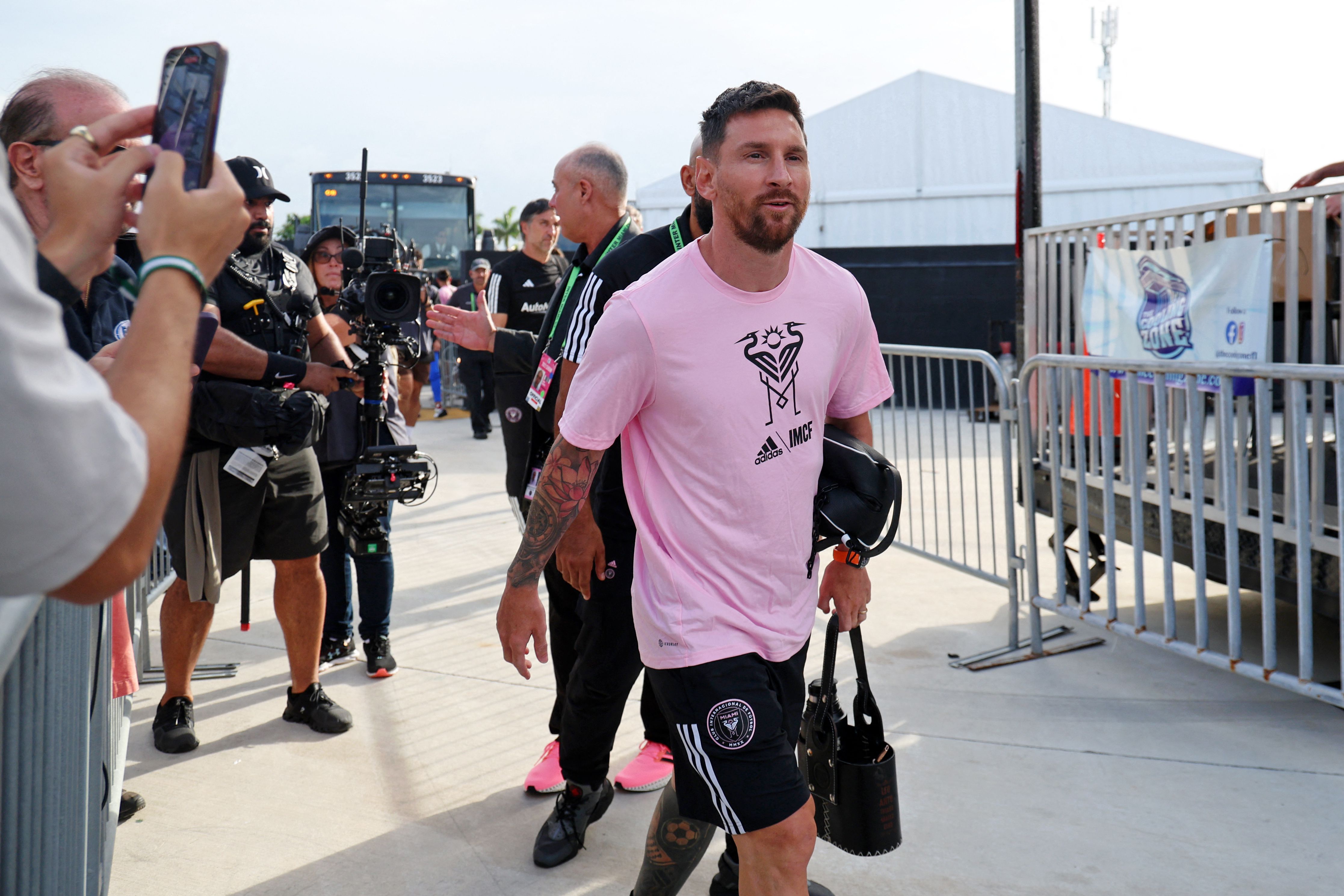 Lionel Messi irá al banco y se espera que ingrese en el complemento ante Cruz Azul (Credit: Nathan Ray Seebeck-USA TODAY Sports)