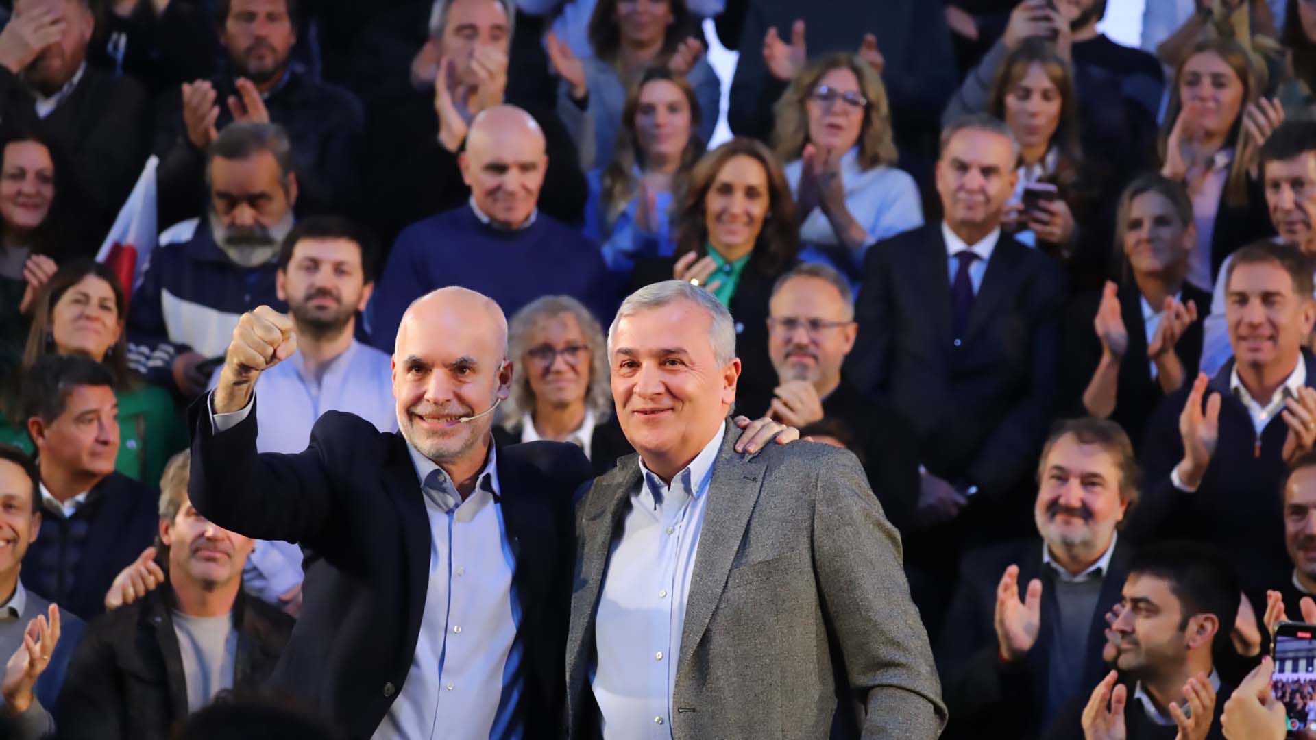 Horacio Rodriguez Larreta y Gerardo Morales en Tres de Febrero