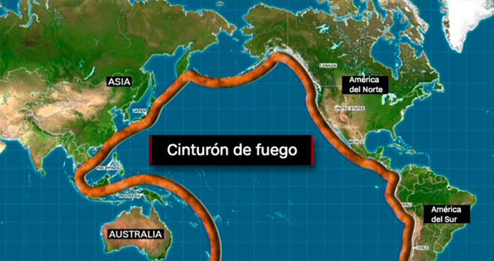  El Cinturón de Fuego del Pacífico, la región que registra más actividad sísmica y volcánica en el mundo (Archivo)