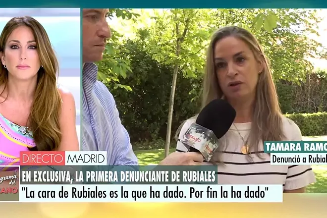 Tamara Ramos denunció a Luis Rubiales y sufrió acoso por su parte. (Mediaset)