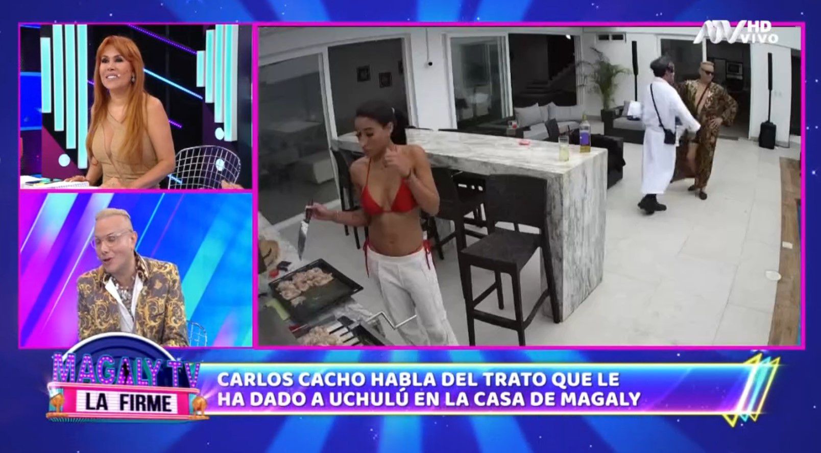 Carlos Cacho habla del trato que le ha dado a Uchulú en la Casa de Magaly. (Captura: Magaly TV La Firme)