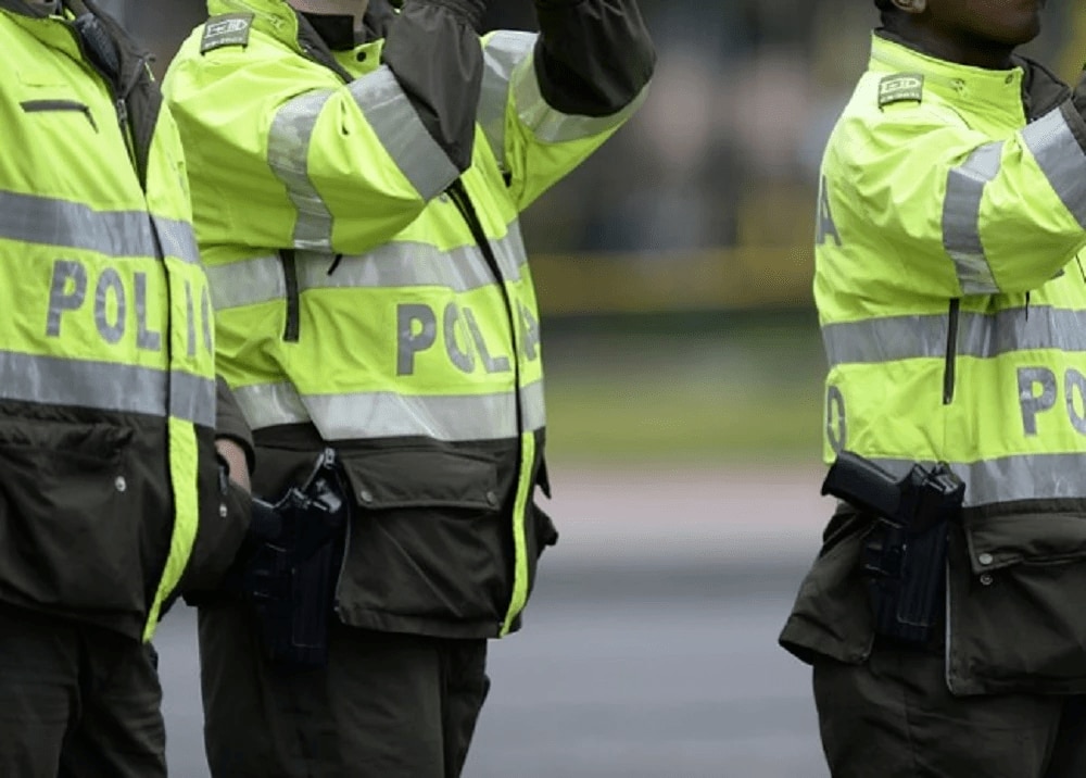 Imagen de referencia. Uniformados de la Policía de Colombia. Foto: AFP