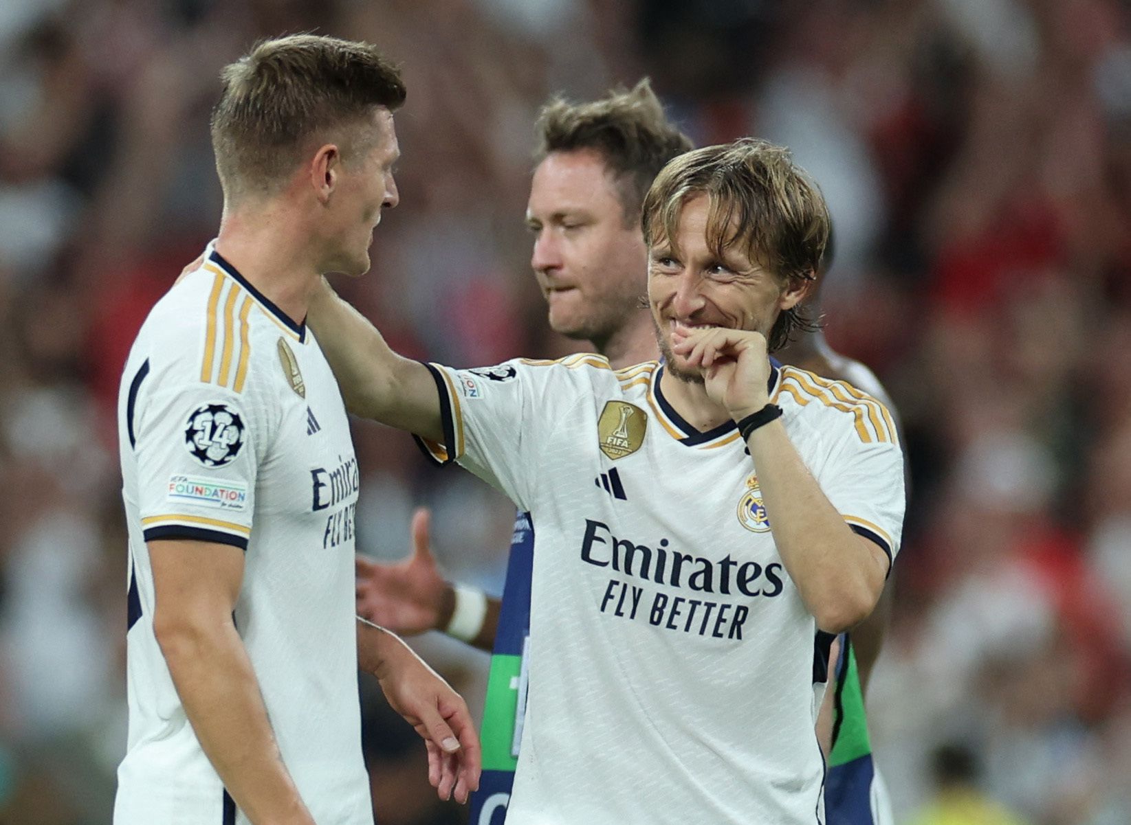Kroos y Modric durante el partido del Real Madrid ante el Unión Berlín (REUTERS).