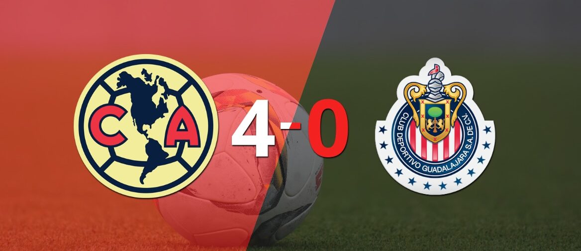 Chivas perdió ante Club América el Clásico de Clásicos y Diego Valdés anotó doblete