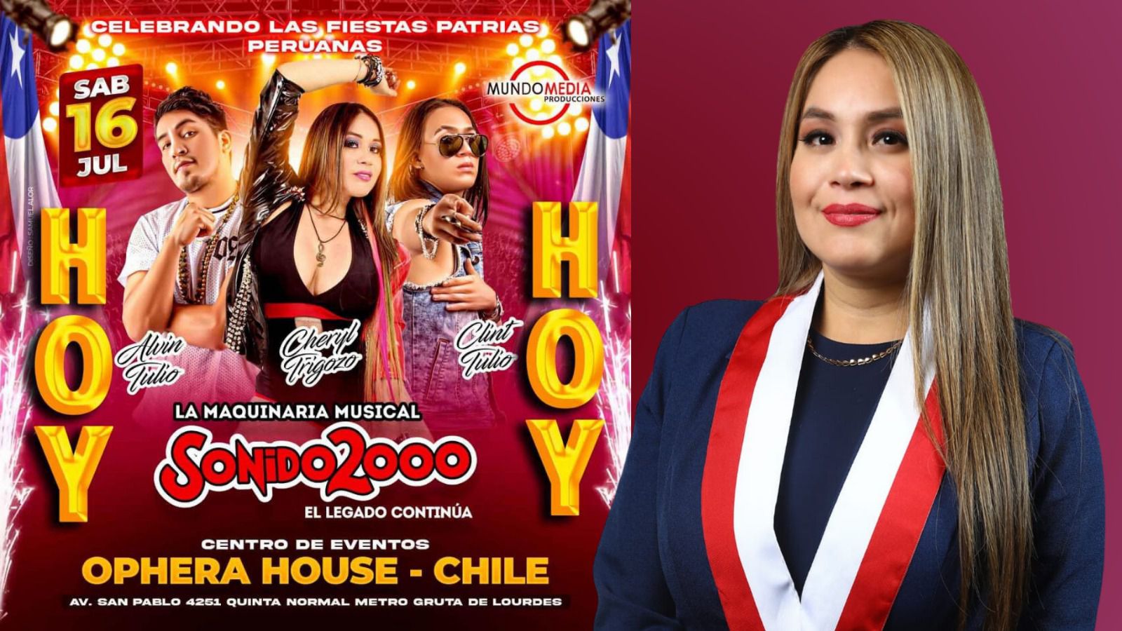 Congresista Sheryl Trigozo, de Alianza para el Progreso, se presentó con su orquesta en cinco ocasiones. Composición Infobae.