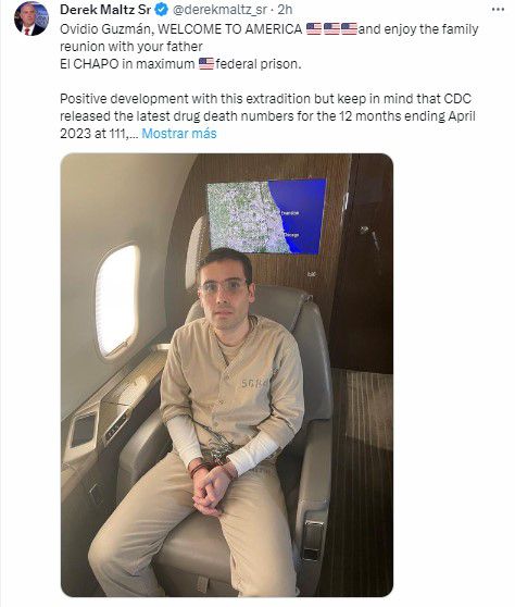 ovidio guzman extradición eeuu tuit