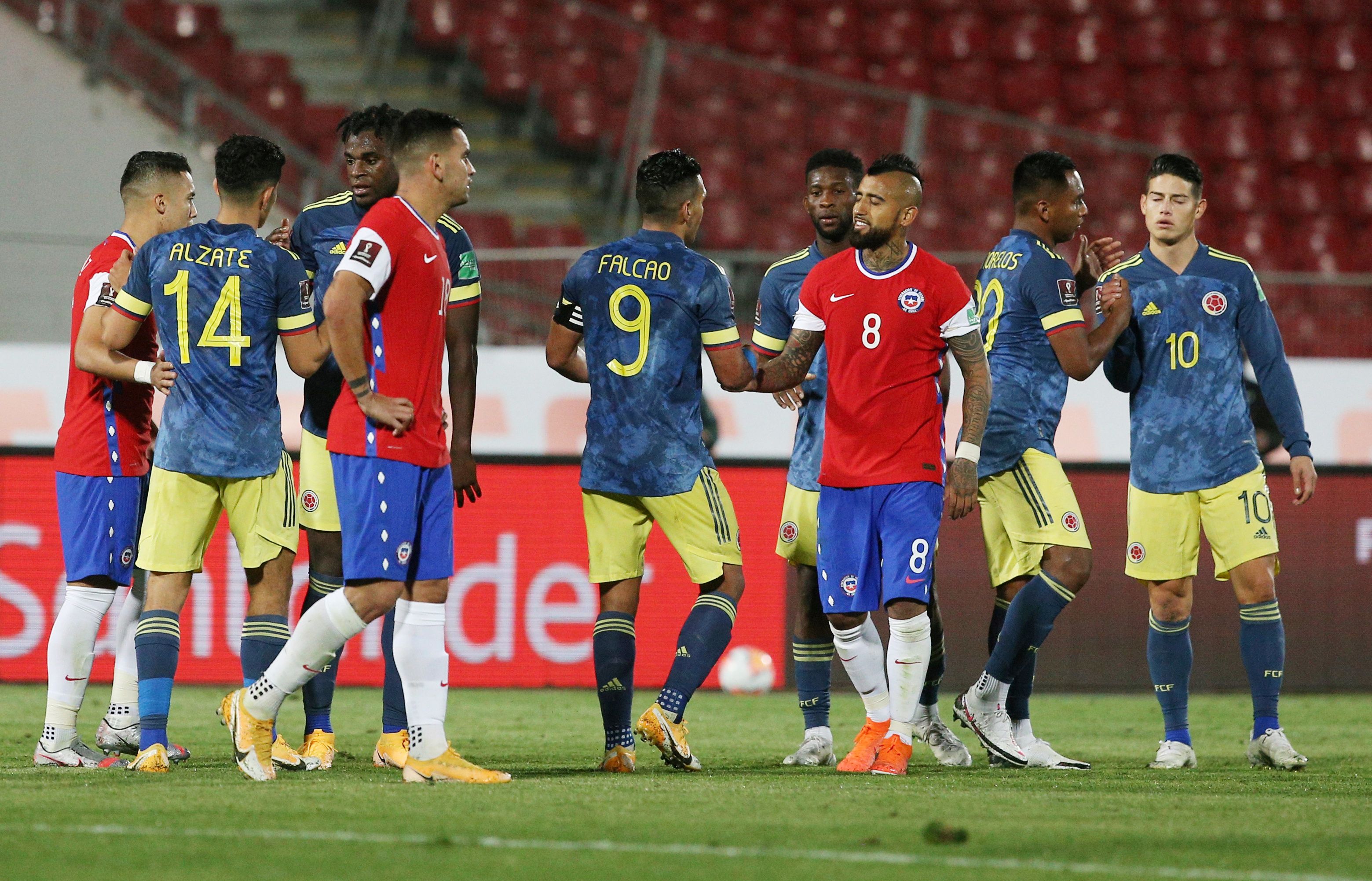 La selección Colombia enfrentará de visitante a Chile por el segundo partido de las Eliminatorias al Mundial 2026 - crédito Claudio Reyes/REUTERS
