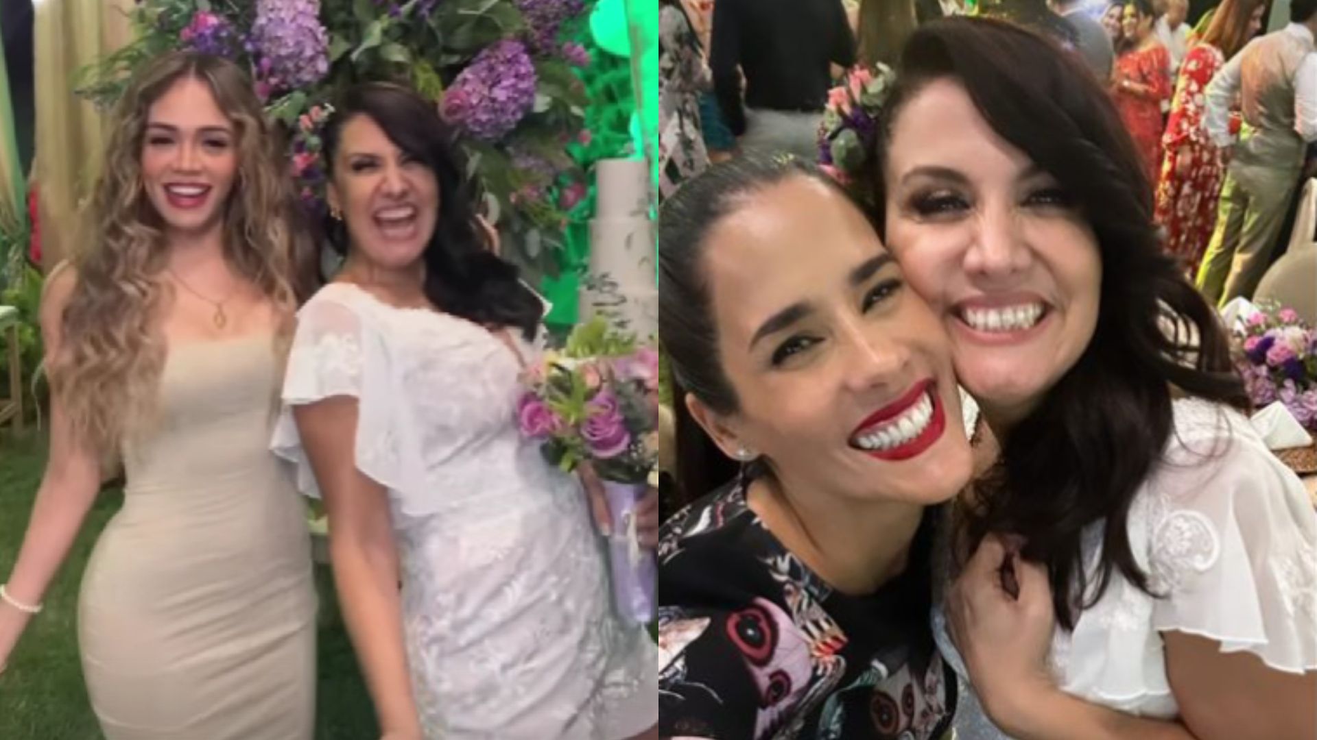 Mayra Goñi y Gianella Neyra estuvieron en la boda de Patricia Portocarrero y Fabrizio Lava. IG Patricia Portocarrero.