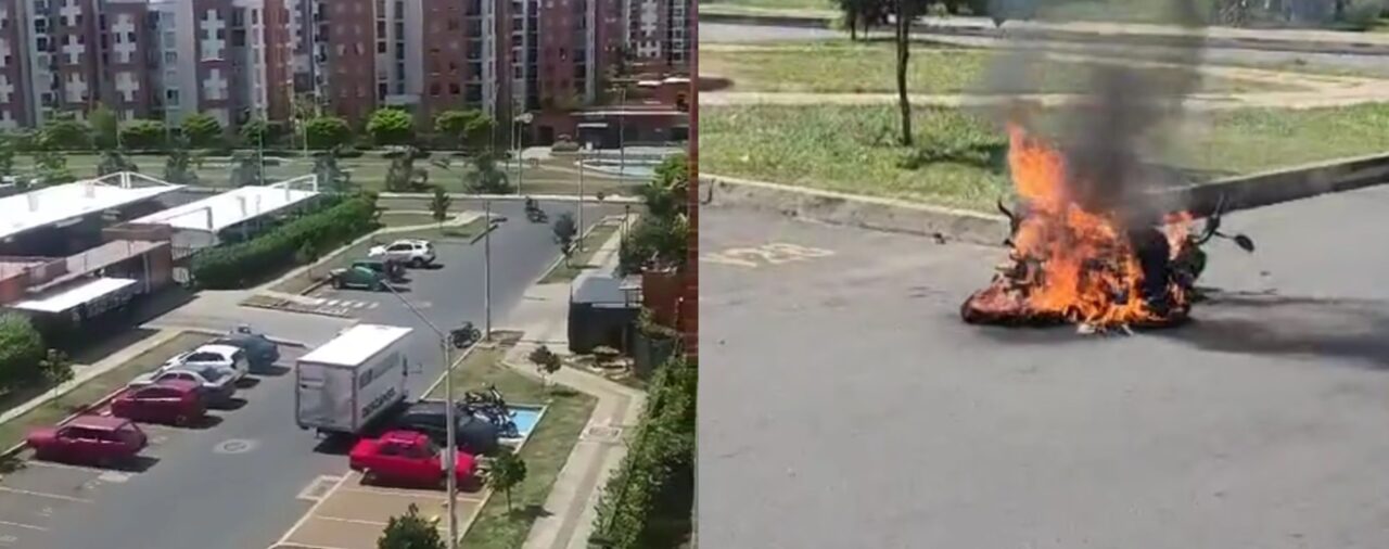 Intento de hurto terminó en tremenda balacera que fue captada en video en un barrio residencial de Cali