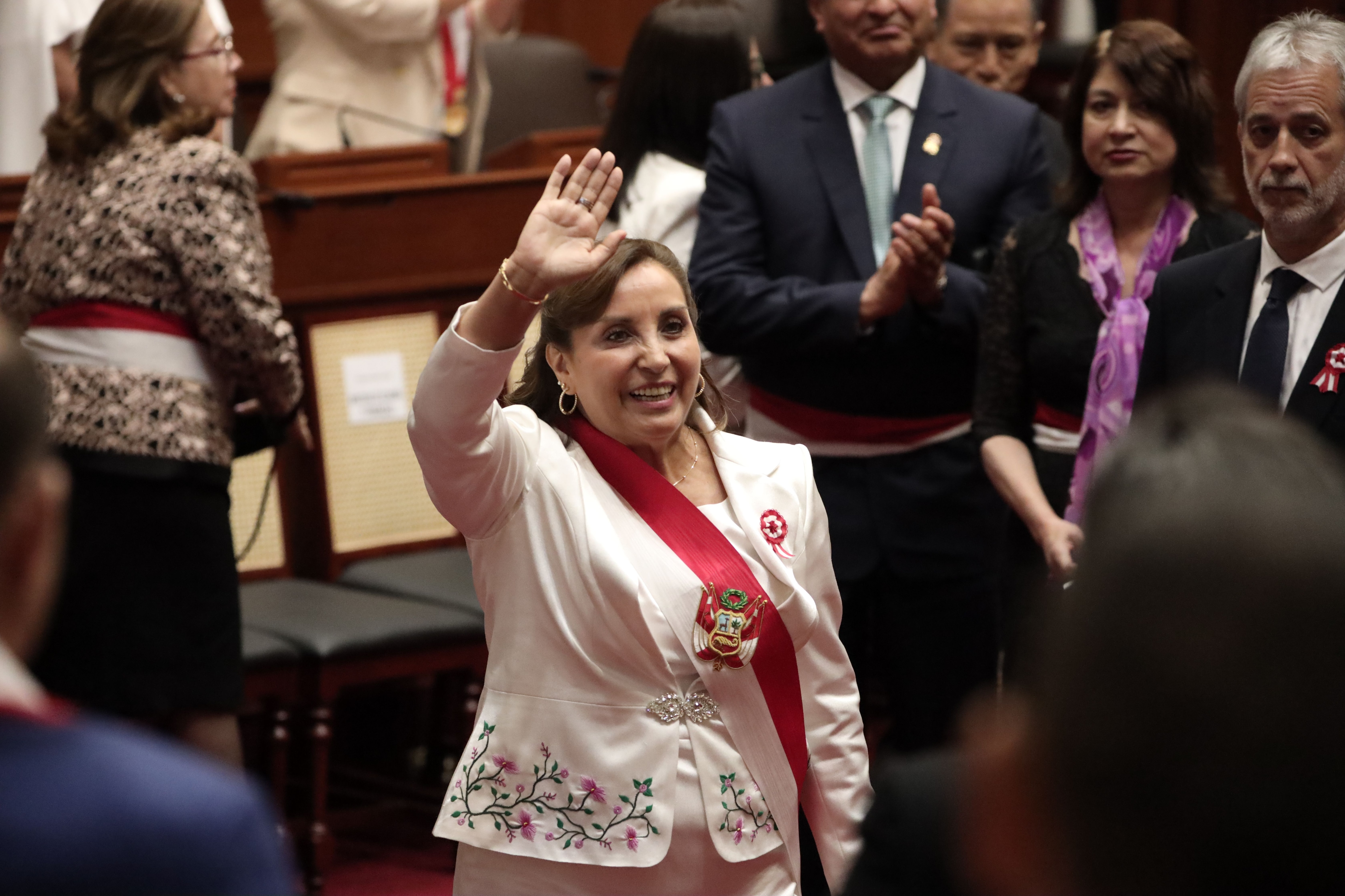 Foto de archivo de la presidenta del Perú, Dina Boluarte. EFE/ Aldair Mejía/POOL