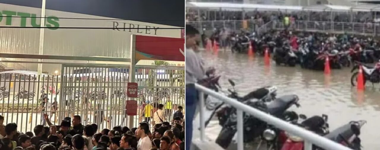 Mall de Iquitos se inundó luego de su inauguración: 20 minutos de lluvia provocó aniego en playa de estacionamiento