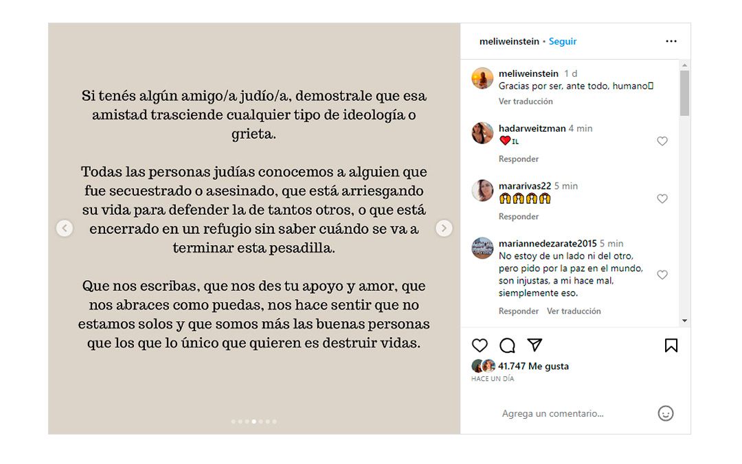 Publicación Meli Weinstein