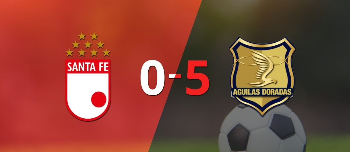 Águilas Doradas Rionegro derrotó sin complicaciones a Santa Fe con doblete de Marco Pérez