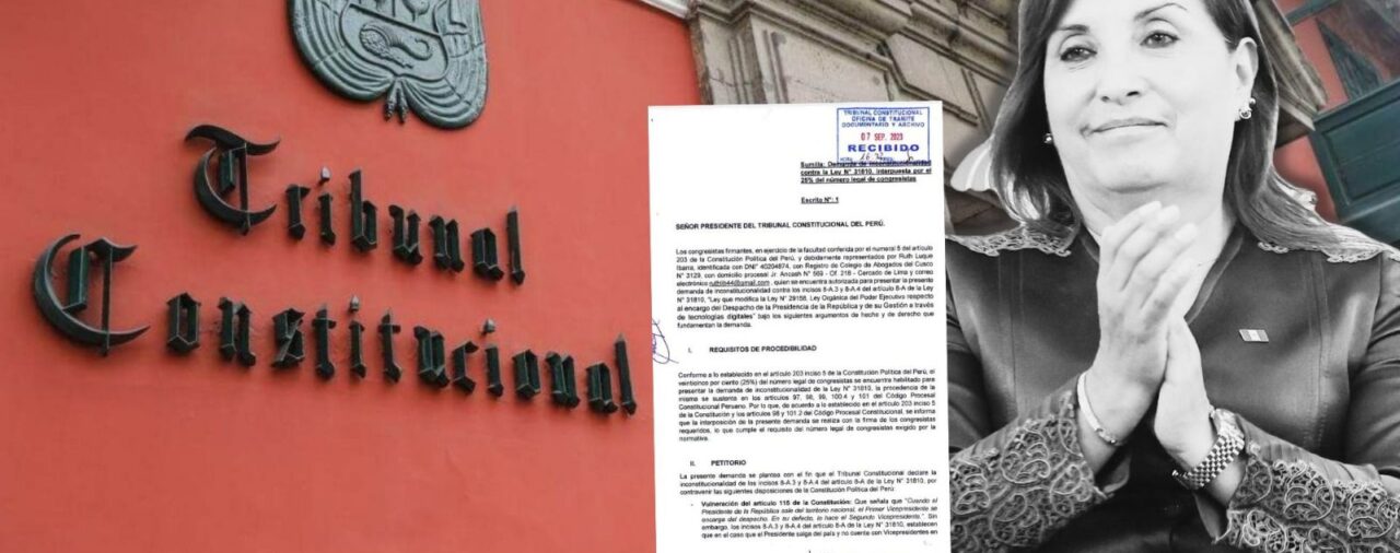 Demanda de inconstitucionalidad contra la ley que permite a Dina Boluarte ejercer la presidencia remota se encuentra paralizada en el TC