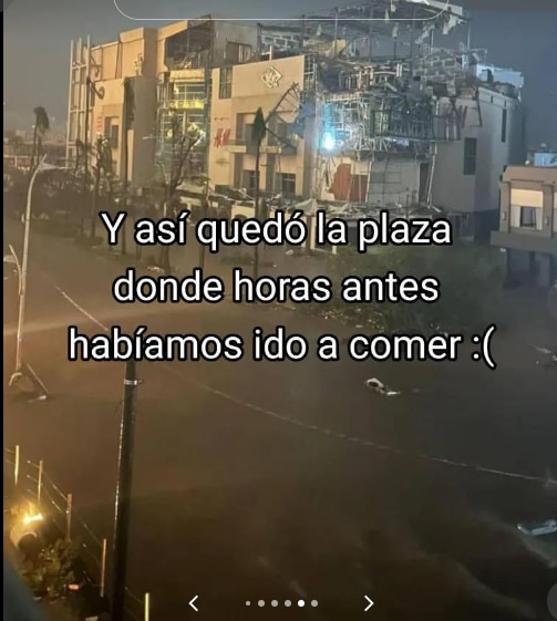 Centro comercial destruido por Otis