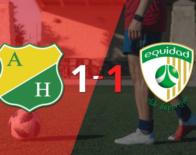Reparto de puntos en el empate a uno entre Huila y La Equidad