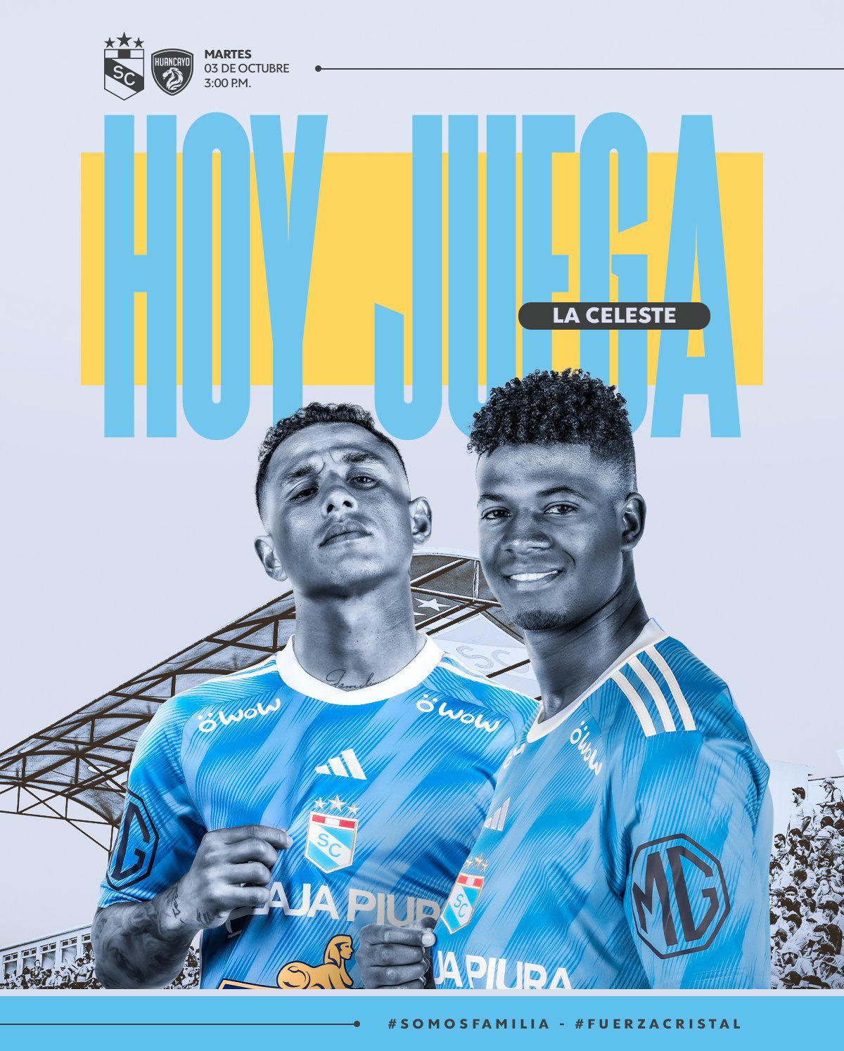 Sporting Cristal anunció su duelo decisivo con Sport Huancayo.