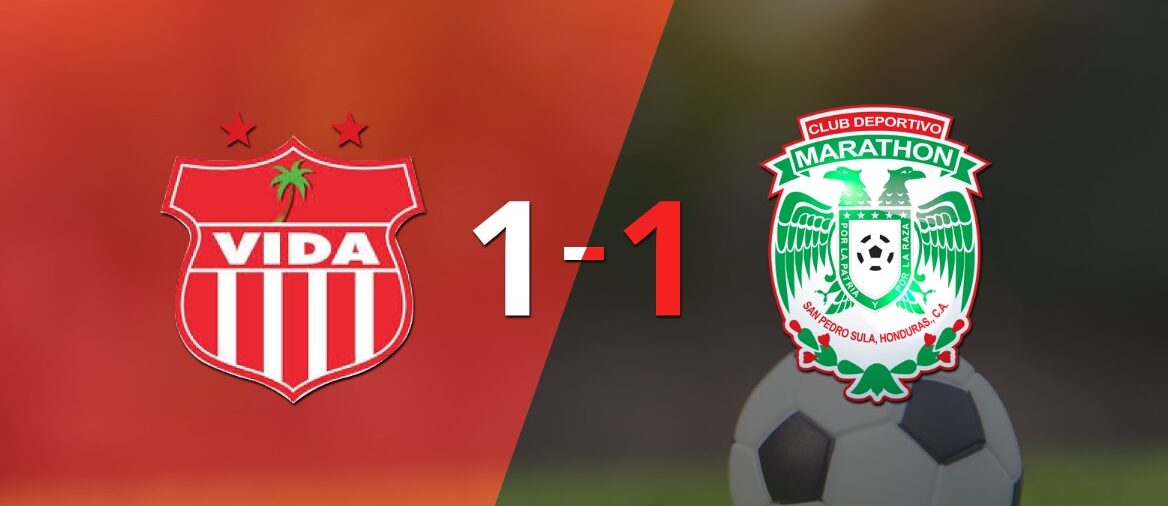 Vida y Marathón se reparten los puntos y empatan 1-1