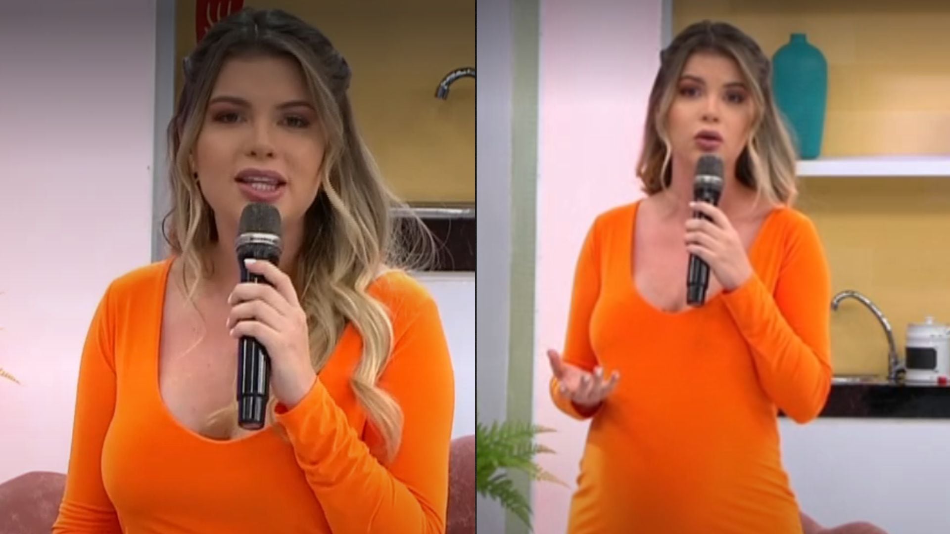 Brunella Horna vivió momentos de tensión en partido de U y AL porqué tenía a su familia en Matute. América TV.
