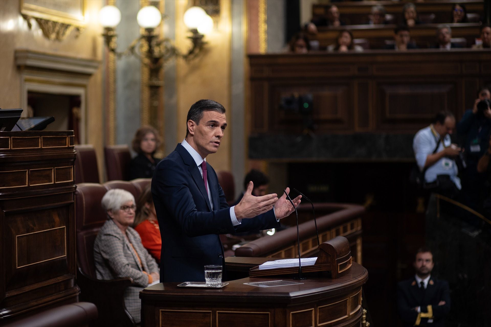 Sánchez en el Congreso de los Diputados. (Alejandro Martínez Vélez / Europa Press)