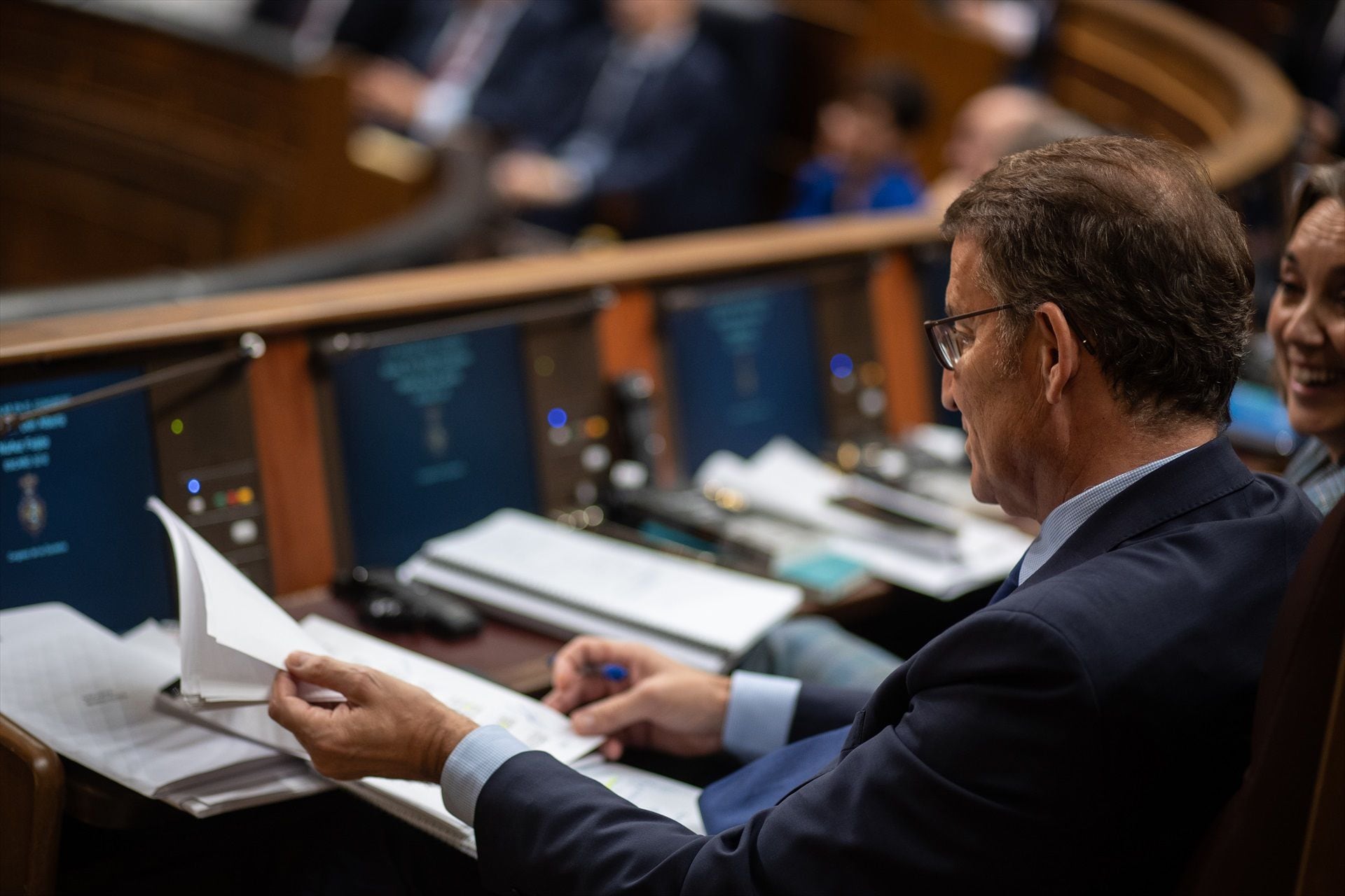 Feijóo en el Congreso de los Diputados. (Alejandro Martínez Vélez / Europa Press)