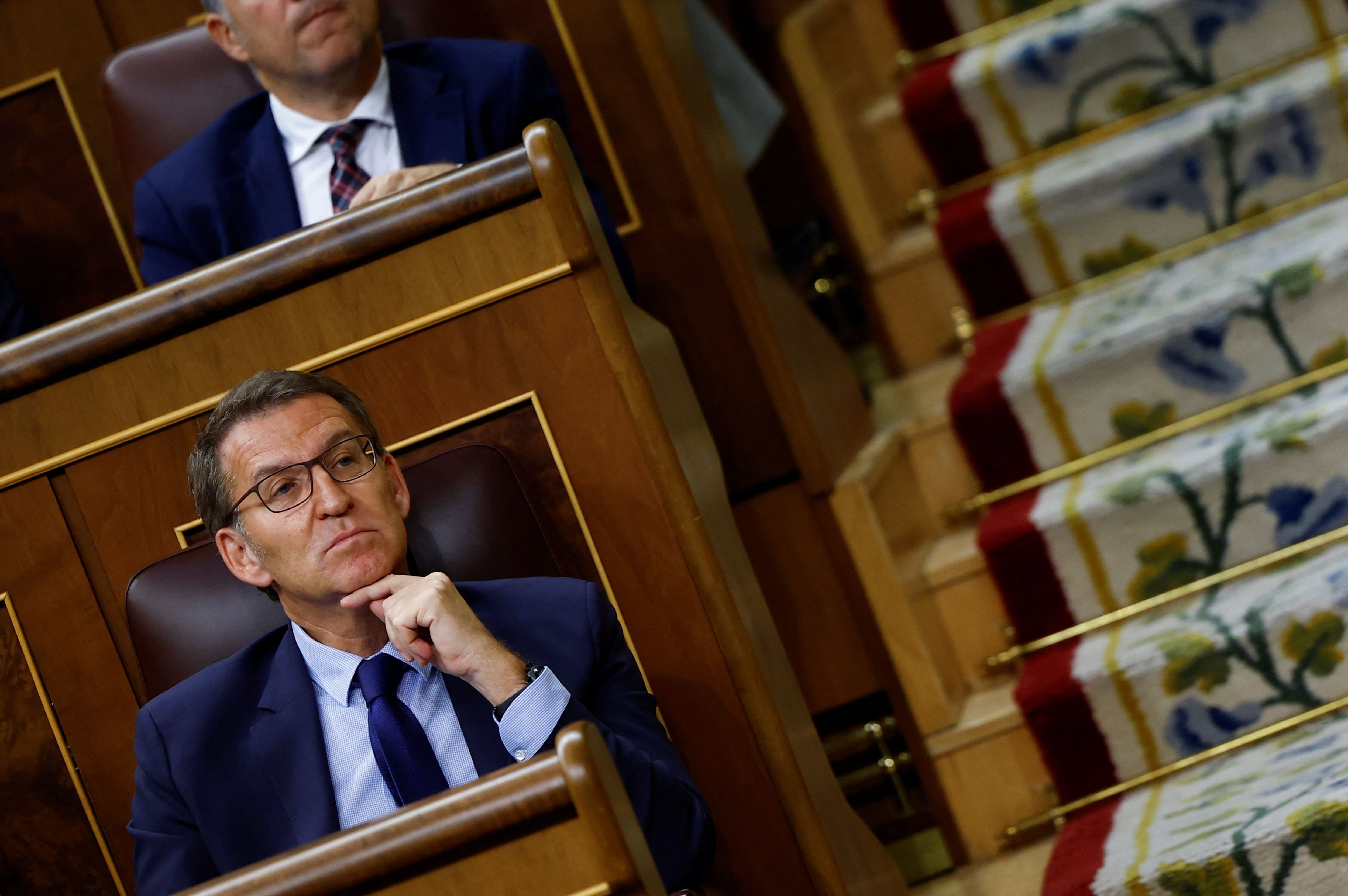 Alberto Núñez Feijóo en el Congreso de los Diputados. (REUTERS/Susana Vera)