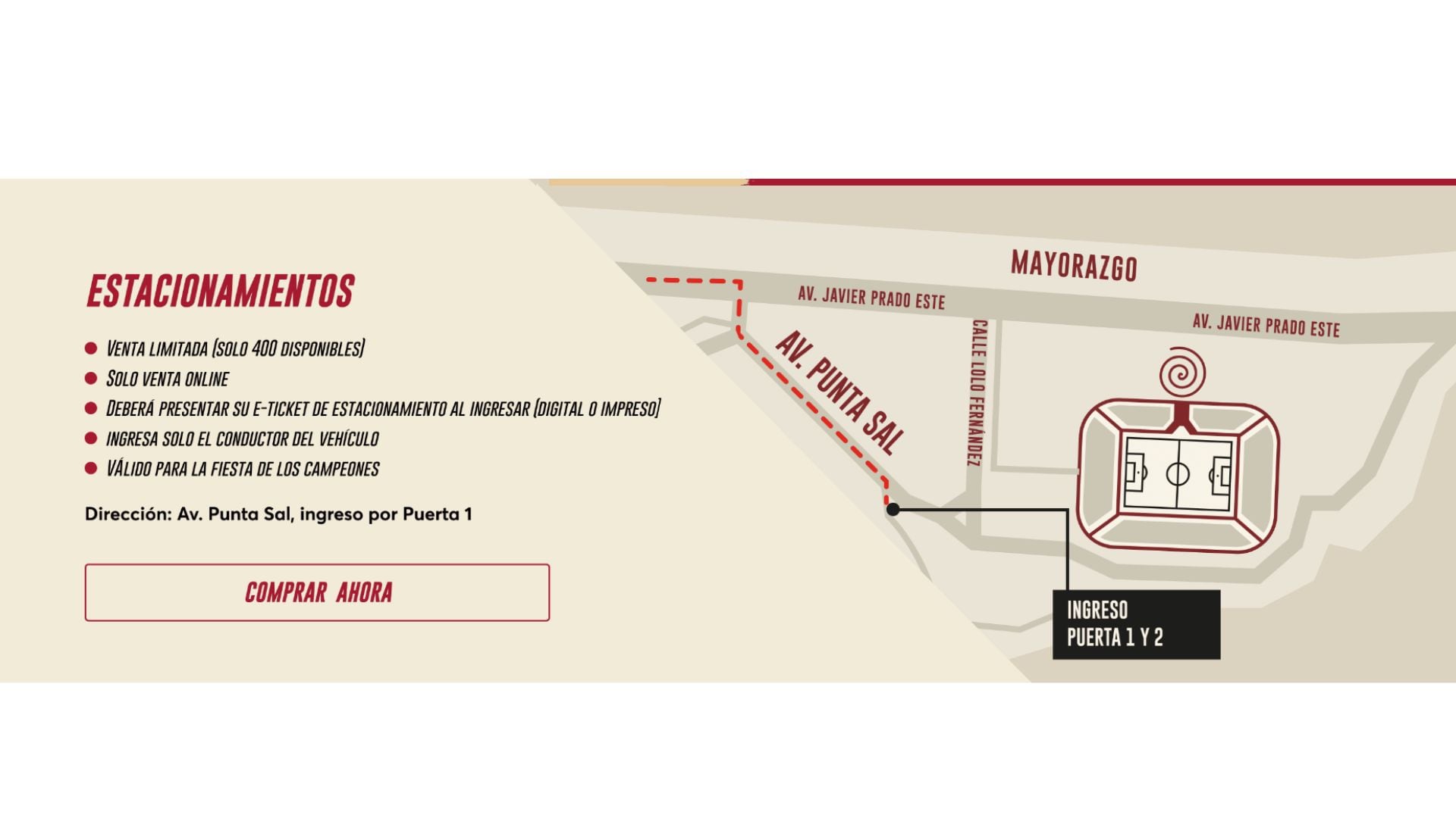 Habrá estacionamiento limitado en el estadio Monumental durante la premiación de Universitario.