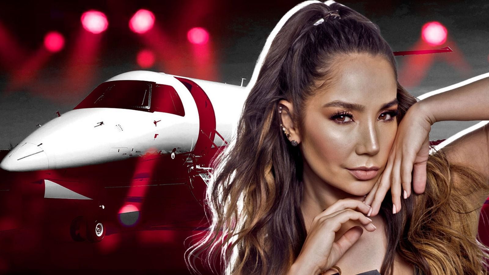 La artista Paola Jara eligió la exclusividad del cielo para prepararse antes de cada presentación, confirmando en las alturas que se transporta en un avión privado - crédito Jesús Aviles/Infobae