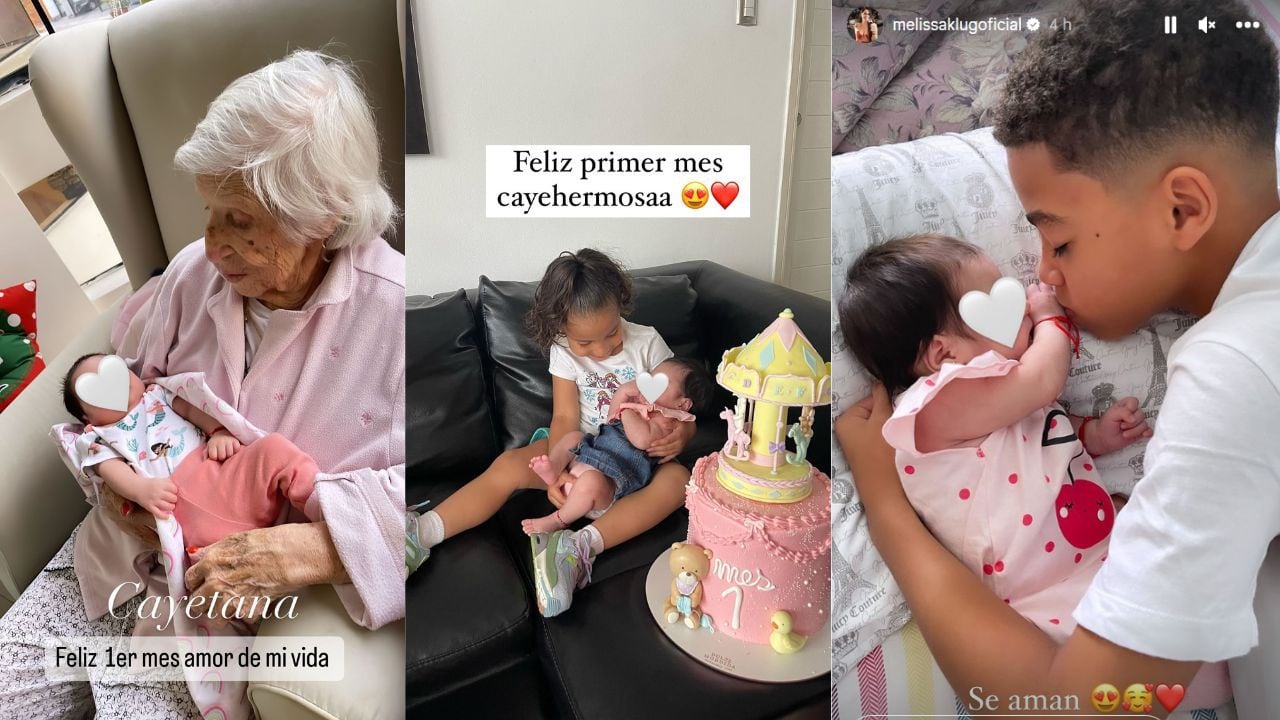 Melissa Klug celebró el primer mes de su sexta hija con toda su familia reunida, incluido Jesús Barco y Samahara Lobatón.