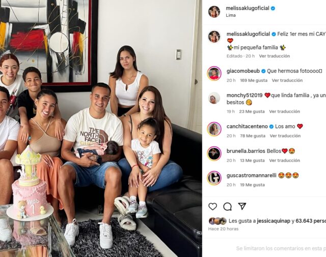 Melissa Klug celebra el primer mes de su hija Cayetana junto a Jesús Barco y Samahara Lobatón