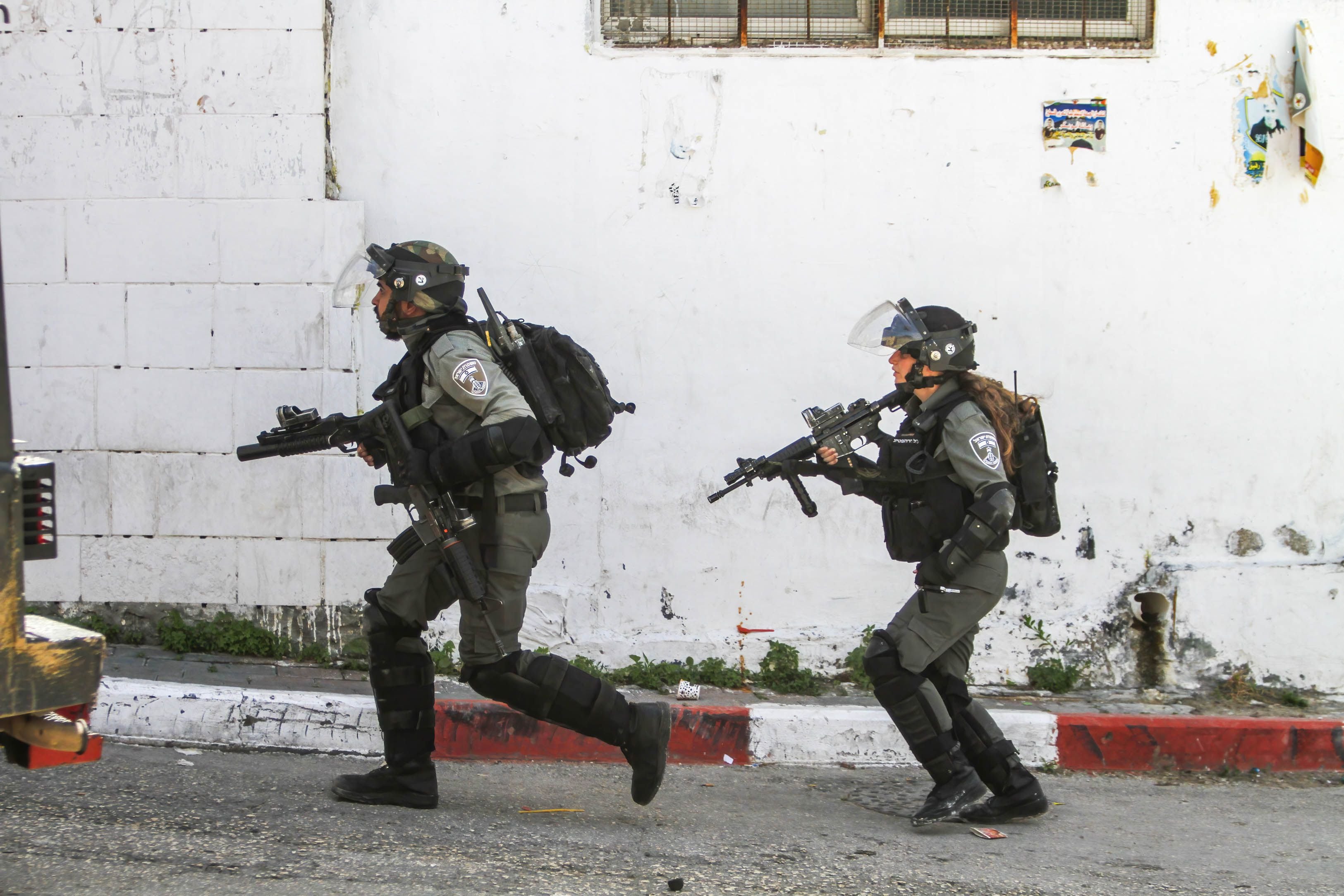 May 12, 2020, Tulkarem, Palestine: Israeli soldiers take their positions during a campaign to arrest Palestinians in the village of Shweika, near Tulkarm, in the northern West Bank. The Israeli authorities launched a massive arrest campaign among members of the Islamic resistance movement Hamas throughout the West Bank following the war between Israel and Gaza.,Image: 819384131, License: Rights-managed, Restrictions: , Model Release: no, Credit line: Nasser Ishtayeh / Zuma Press / ContactoPhoto